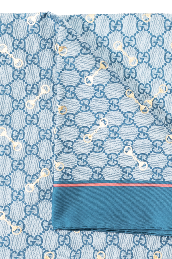 SchaferandweinerShops SX - Blue Silk shawl Gucci - Gucci KS